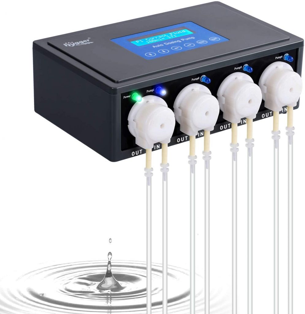 Hygger Aquarium Dosing Pump, Peristaltic Metering Liquid Pumps Programmable Auto Titration Pump 