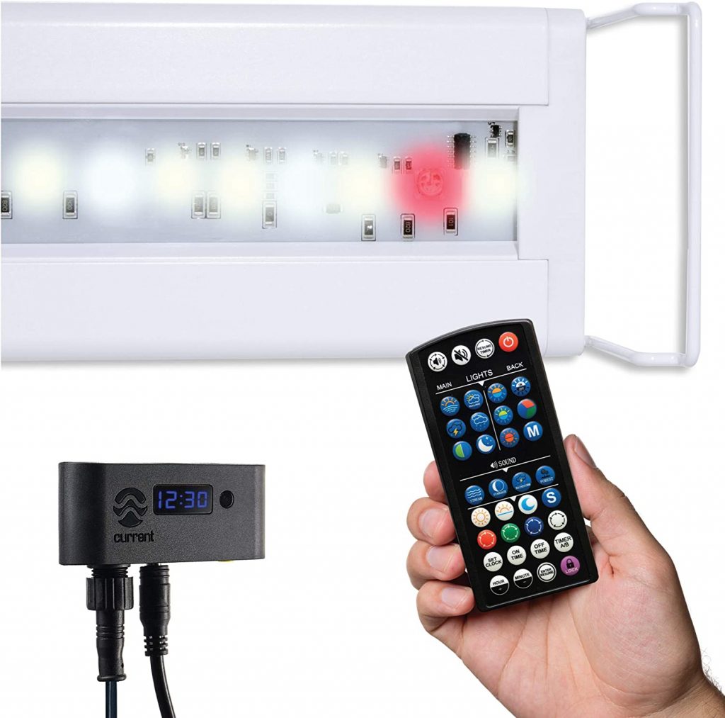 CURRENT USA SereneSun LE PRO Freshwater Plant Aquarium LED Light with 24 Hour Timer Control 