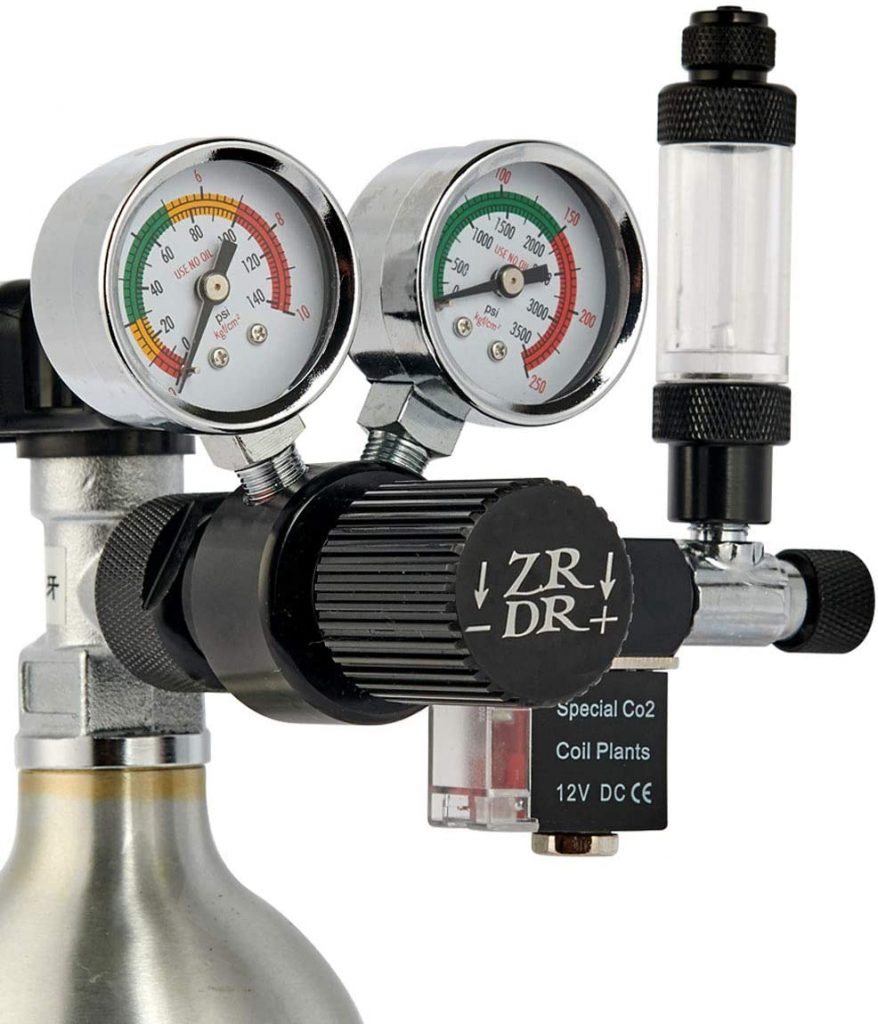 ZRDR CO2 Regulator Aquarium 12V DC CO2 Solenoid Pressure