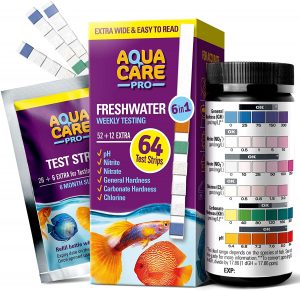 AQUA CARE PRO Freshwater Aquarium Test Strips 6 in 1