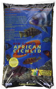 Carib Sea Aquatics Eco-Complete African Cichlid Zack Sand, 20-Pound, Black